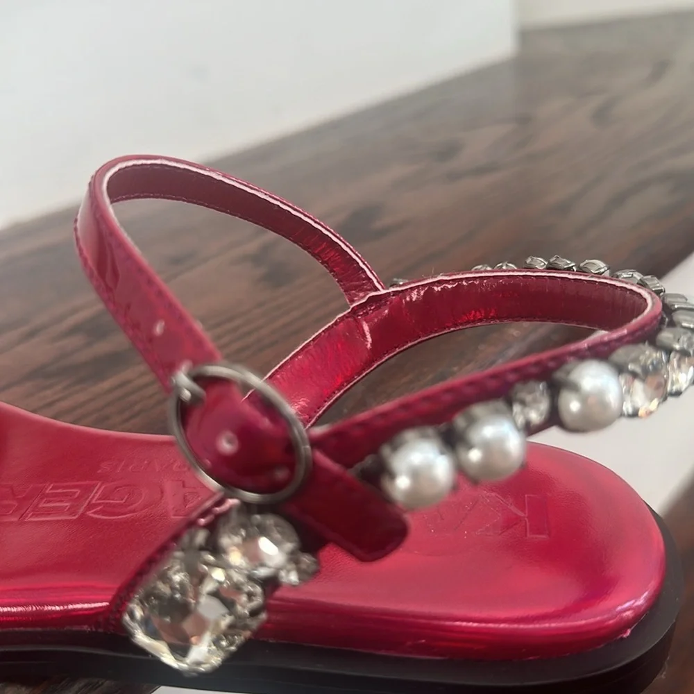 Elegant Pink Sandals with Rhinestone Accents
